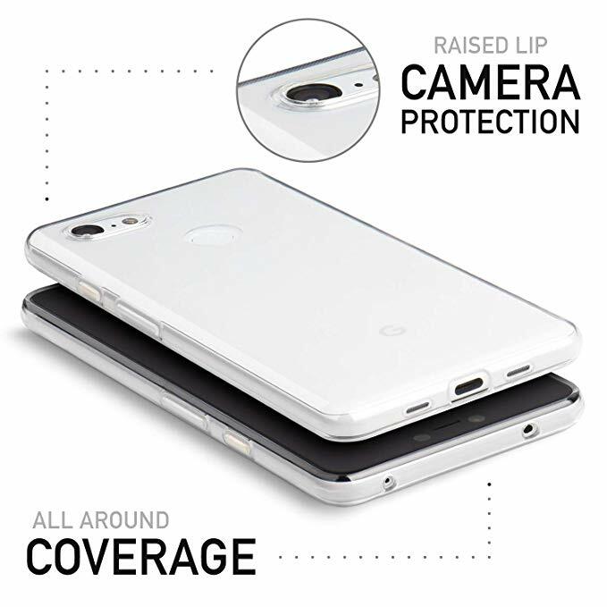 Clear TPU Full Cover Case Screen Protector Guard Shield For Google Pixel 3A XL gallery
