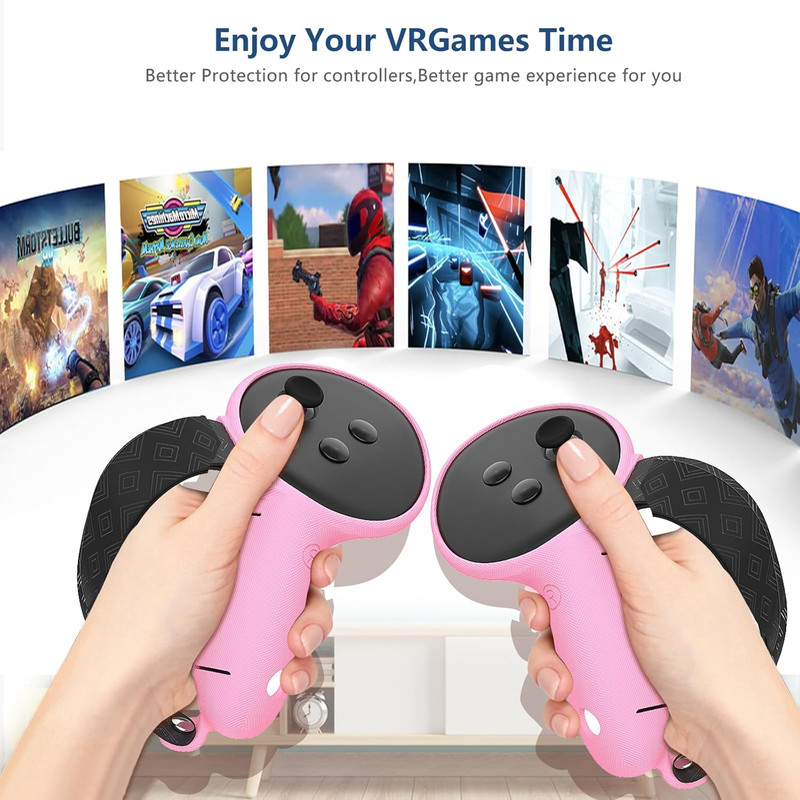 7 in 1 Silicone Cover Set Compatible with Meta Quest 3S, VR Accessories for Ocul gallery