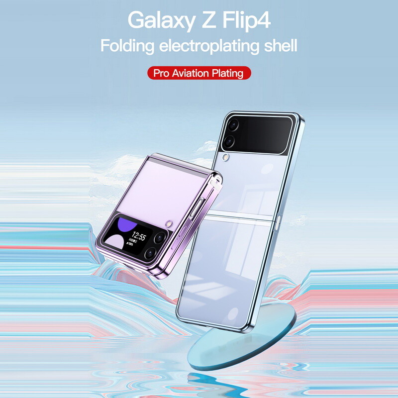 For Samsung Z Flip4 Z Flip3 Plating Silicone Gasbag ShockProof Soft Case Cover gallery