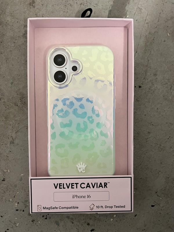 Velvet Caviar MagSafe Case For Apple iPhone 16 White Opal Leopard FAST SHIPPING