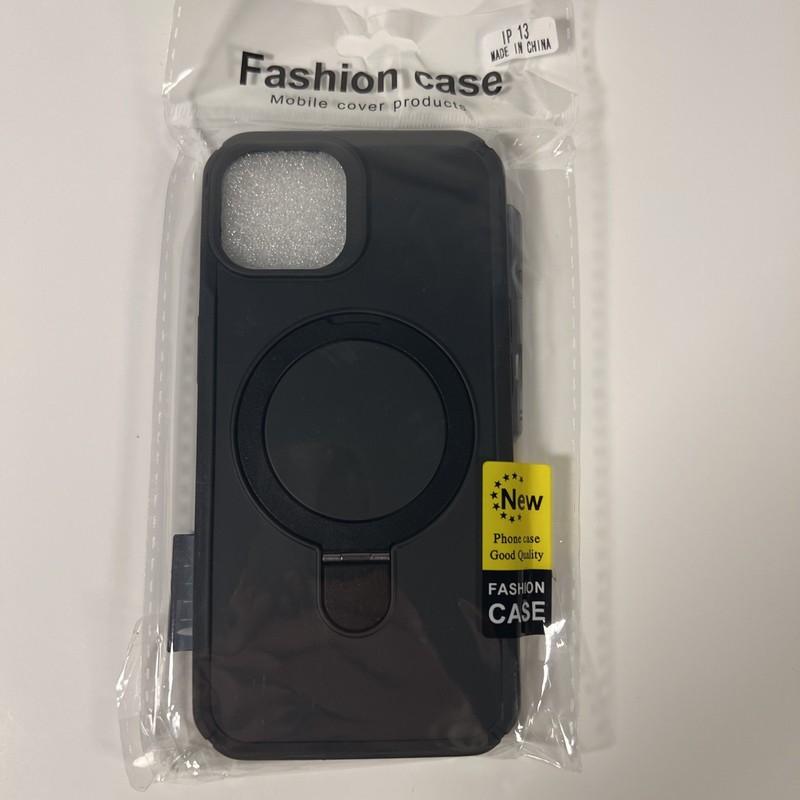 Apple – iPhone 13 – Black MagSafe Compatible With 2 Way Kickstand Ring