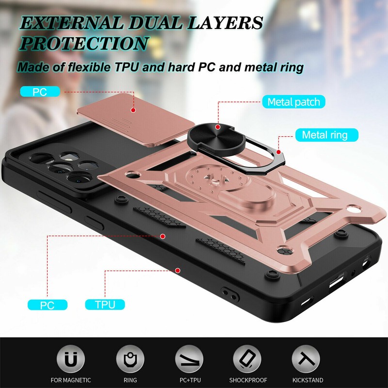 Fr Samsung Galaxy A12 A32 A52 A53 A14 5G Case Camera Lens Slide Protection Cover gallery