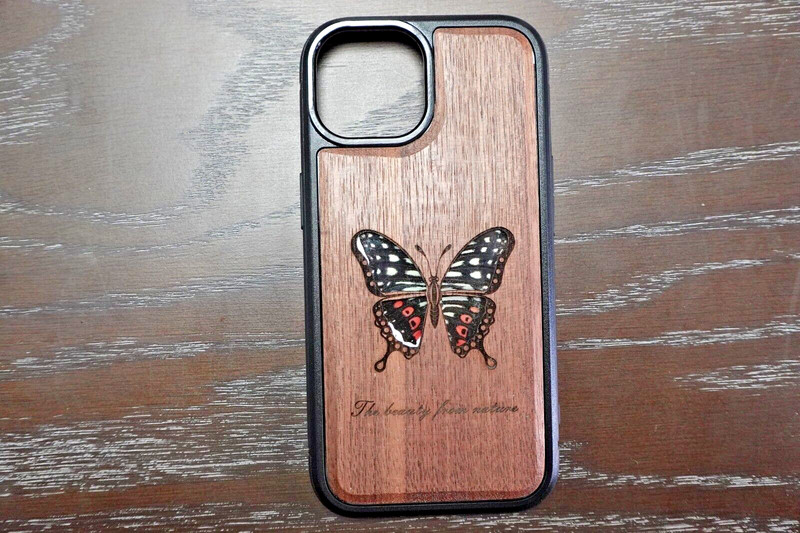 VanartCase Walnut Wood Epoxy Resin Magsafe iPhone 15 Pro Max Case