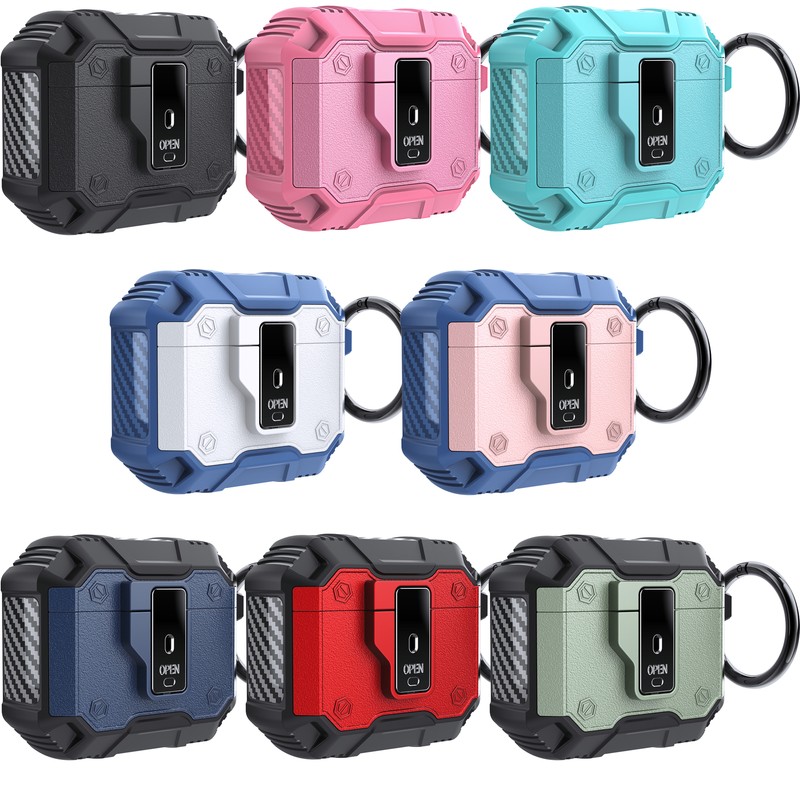 For Apple AirPods 4th Gen 2024 Shockproof Secure Lock Protective Hard Cover Case