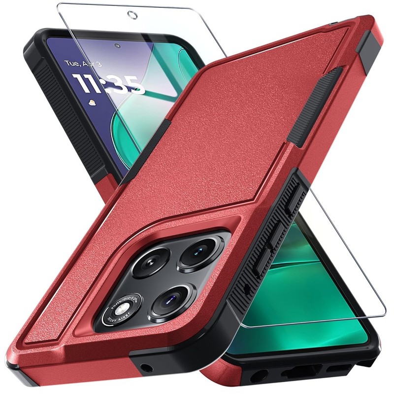 For Motorola Moto G Power 2025 Case Shockproof Phone Cover + Tempered Glass gallery