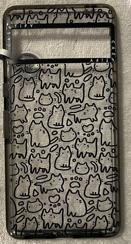 CASETIFY – Google Pixel 7 Pro – Doodle Kitty Cats – Ultra Impact – Authenticated