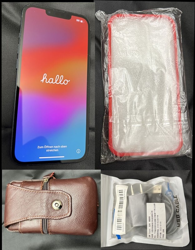 Apple iPhone 13 128GB – Unlocked -Bundle Kit-(Protective Cover & Hip Pouch)