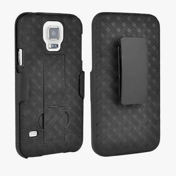 10X Verizon Brand Samsung Galaxy S5 Shell / Holster Case w/ Kickstand in Black