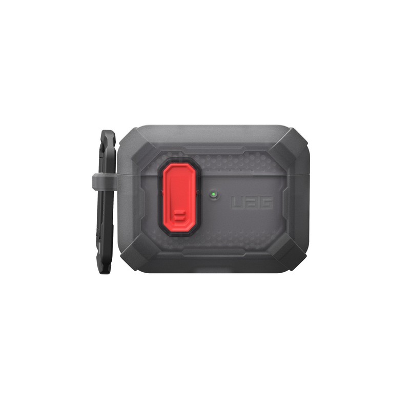 UAG AirPods Pro 3rd Gen Case, Rugged Carabiner Lip Closure Plasma Smoke/Lava gallery