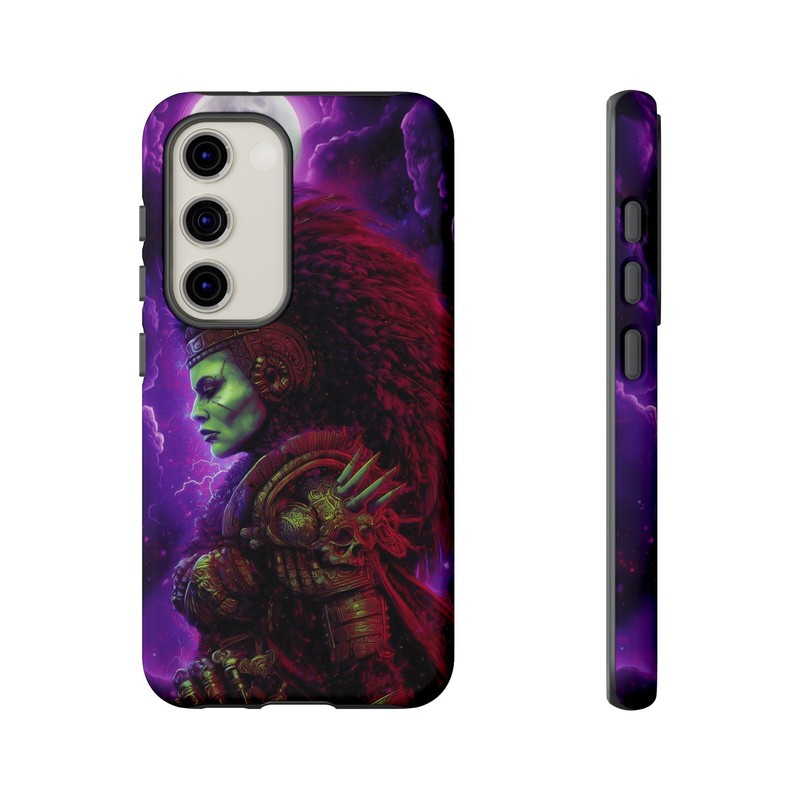 For iPhone / Galaxy / Pixel | Phone-Ink Case – 80s Woman Warrior Vector Retro