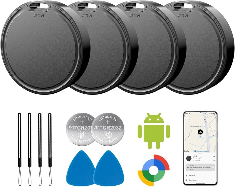 Advanced 4 Count Waterproof Tracker Tags for Android - Perfect for Keys & Bags gallery