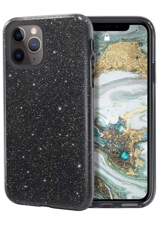 MILPROX iPhone 11 Pro Bling Sparkly Glitter Luxury Shiny Black Case