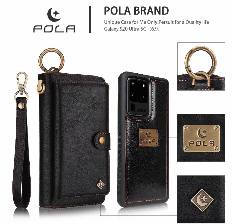 Fashionable Retro Flap Chain Wallet Phone Case for Samsung S26 Note20
