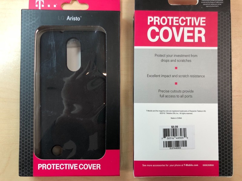 10X T-mobile Brand Protective Cover Case for LG Aristo in Black