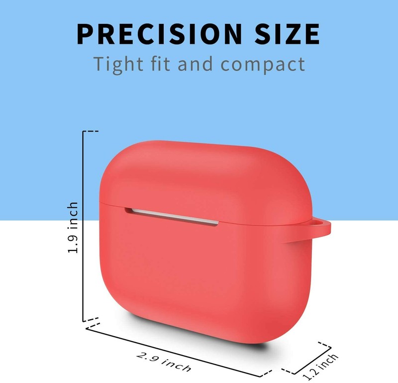 For AirPods Pro Silicone Protective Case Shockproof Cover + Fur Ball Keychain gallery
