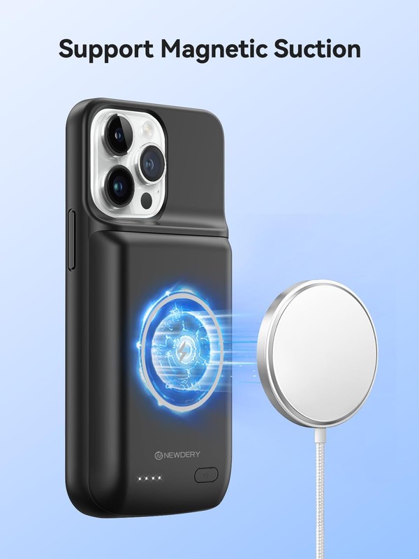 NEWDERY Wireless Battery Charger Case For iPhone 15 Pro Max,15Plus Battery Pack gallery
