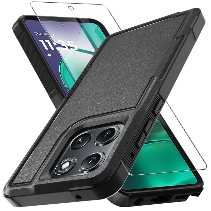 For Motorola Moto G Power 2025 Case Shockproof Phone Cover + Tempered Glass gallery