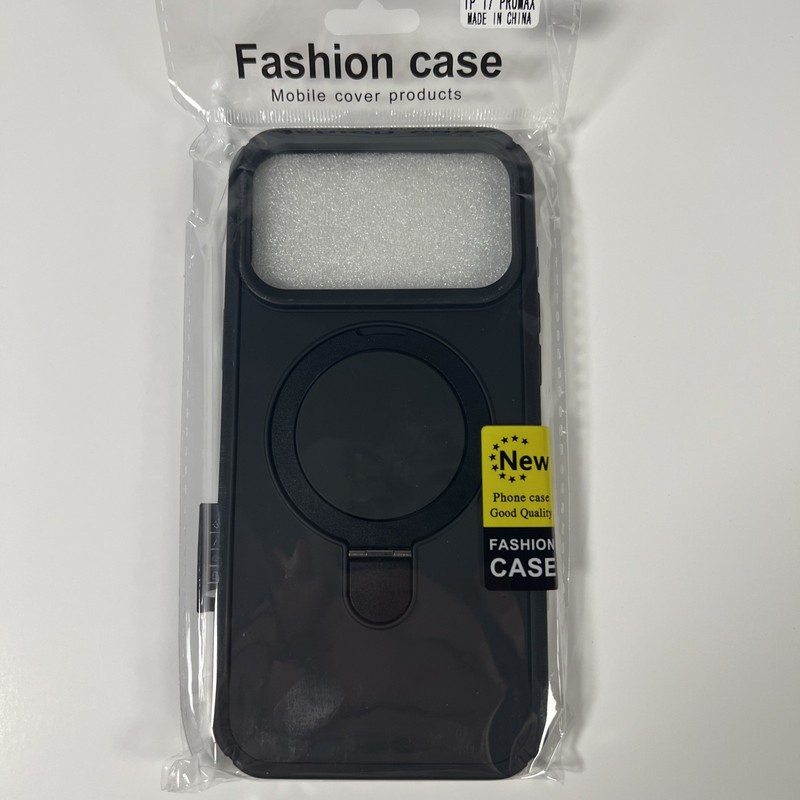 Apple – iPhone 17 Pro Max- Black MagSafe Compatible With 2 Way Kickstand Ring