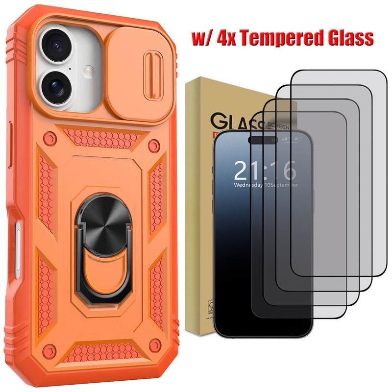 For Apple iPhone 17/17 Air/17 Pro Max Case Lens Slide Cover + Screen Protector