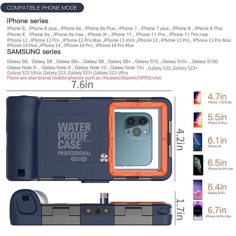 Waterproof Underwater Case For iPhone 17 16 15 14 Samsung S26 S25 S24 S23 Ultra gallery