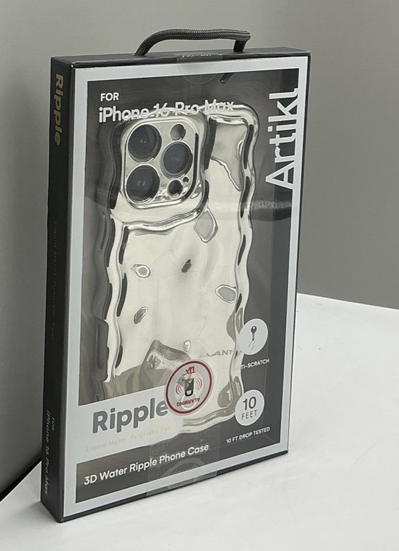 Artikl Silver Ripple 3D Water Ripple Phone Case For iPhone 16 Pro Max New M01191