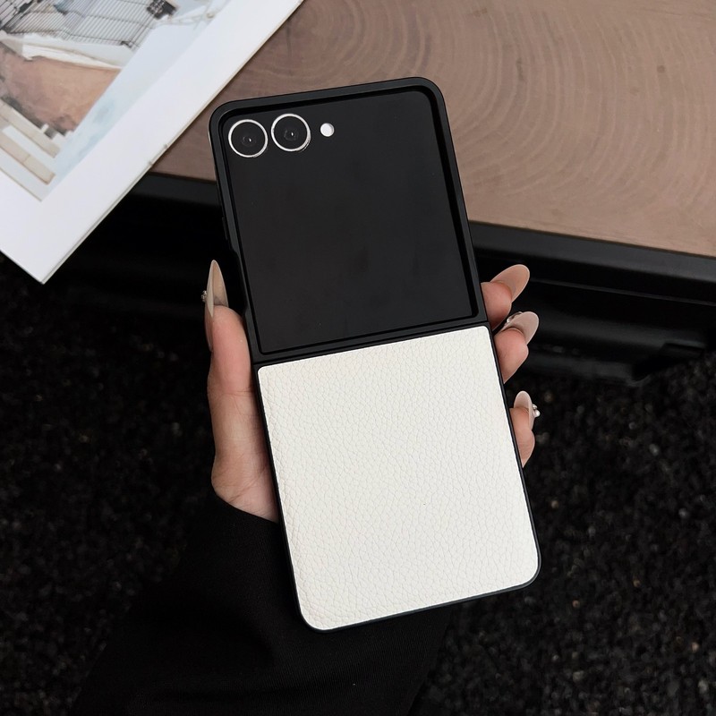 Slim Shockproof Leather Case For Samsung Galaxy Z Flip 7 6 5 4 3 Anti Drop Cover gallery