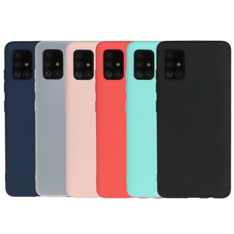 For Samsung Galaxy A01 A21S A51/71 A52 Phone Case Slim Matte Soft Silicone Cover