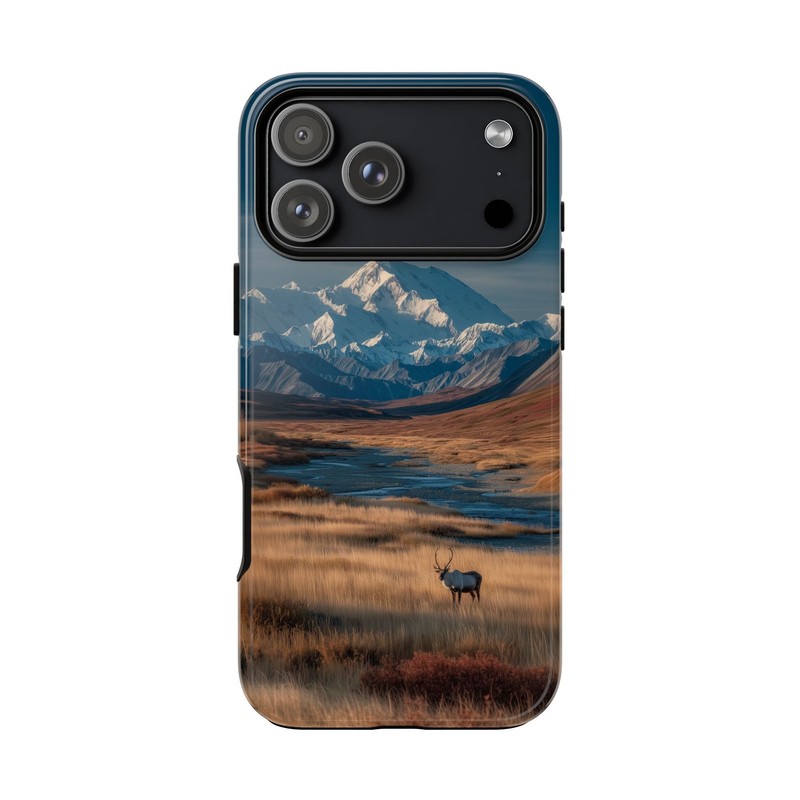 Phone Ink – iPhone / Galaxy / Pixel Case – Denali Tundra Snow Mountain Caribou