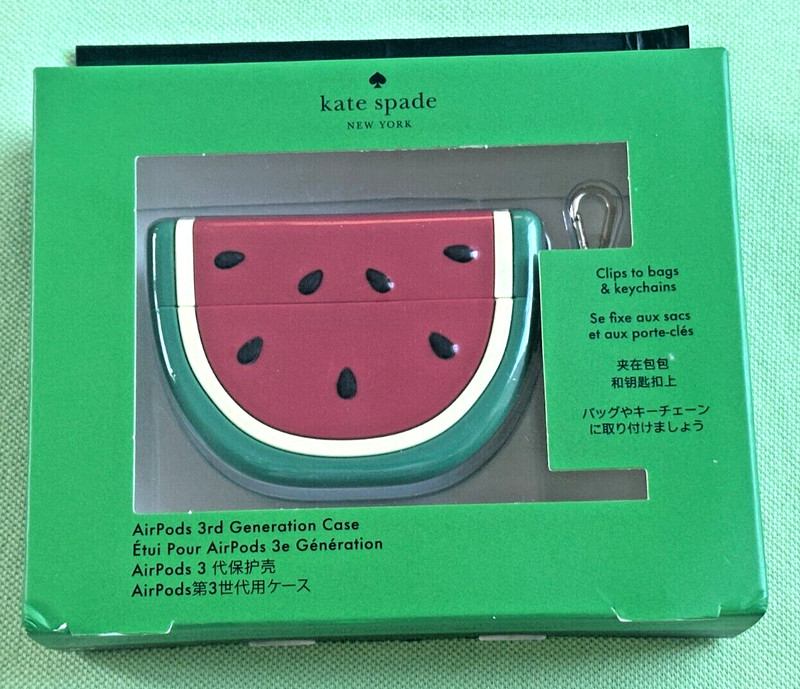 KATE SPADE WHAT-A-MELON AIRPODS 3RD GENERATION CASE:NIB WATERMELON