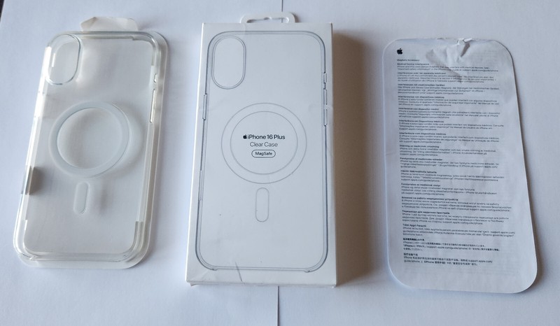 Unused OEM CLEAR Apple iPhone 16 Plus MAGSAFE Hard Case MA7D4ZM/A in Retail Pkg
