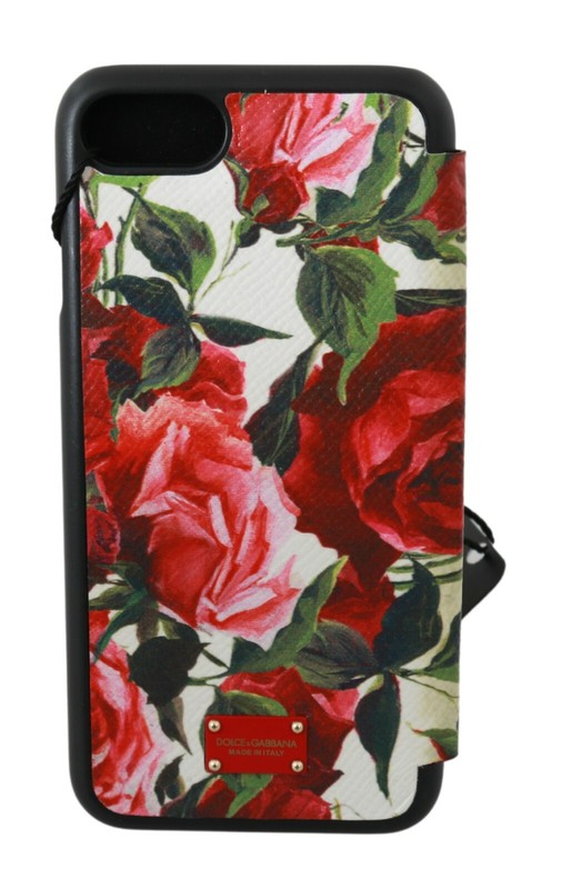 DOLCE & GABBANA Phone Case Front Cover Multicolor Rose Leather iPhone 7 RRP $500 gallery