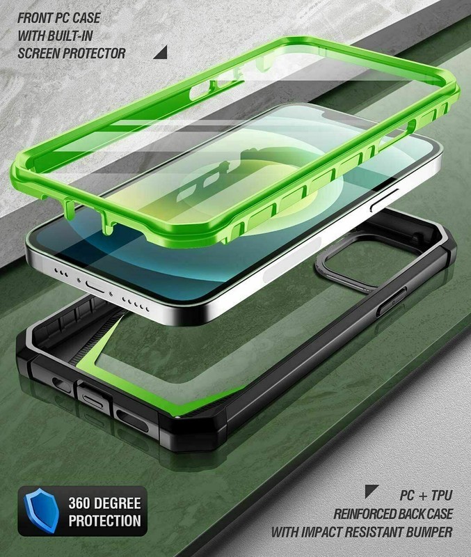 For iPhone 12 /iPhone 12 Pro Case Poetic Dual Layer Phone Cover Shockproof Green gallery