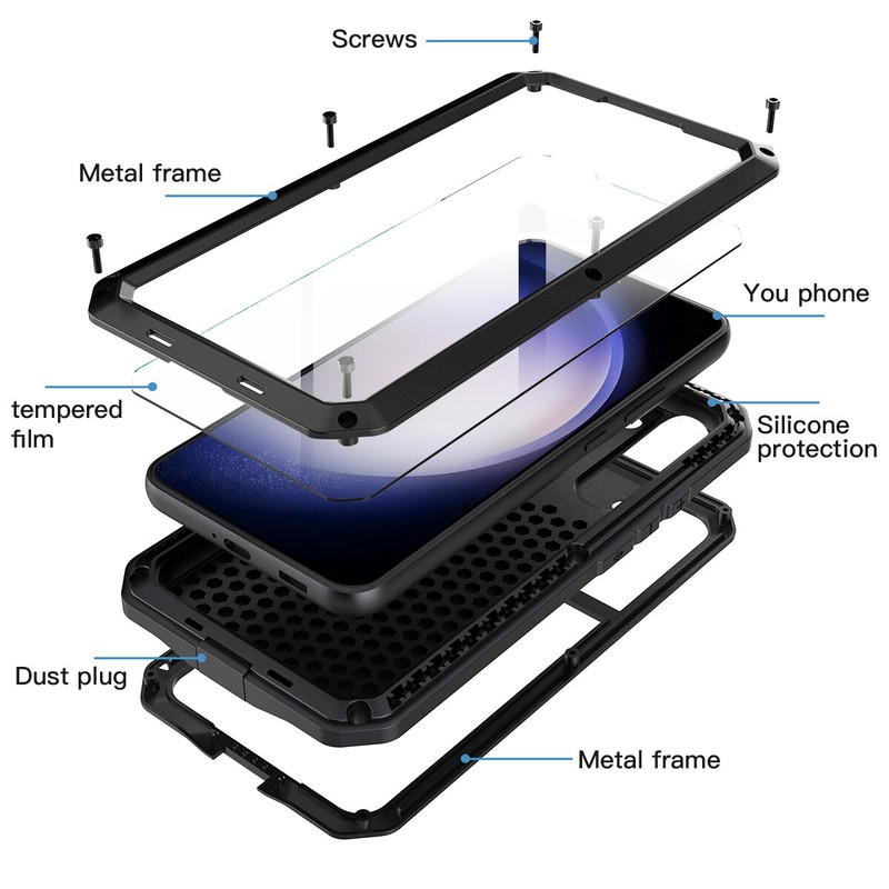 For Samsung Note20/Note20 Ultra Heavy Duty Aluminum Metal Shockproof Case Cover gallery