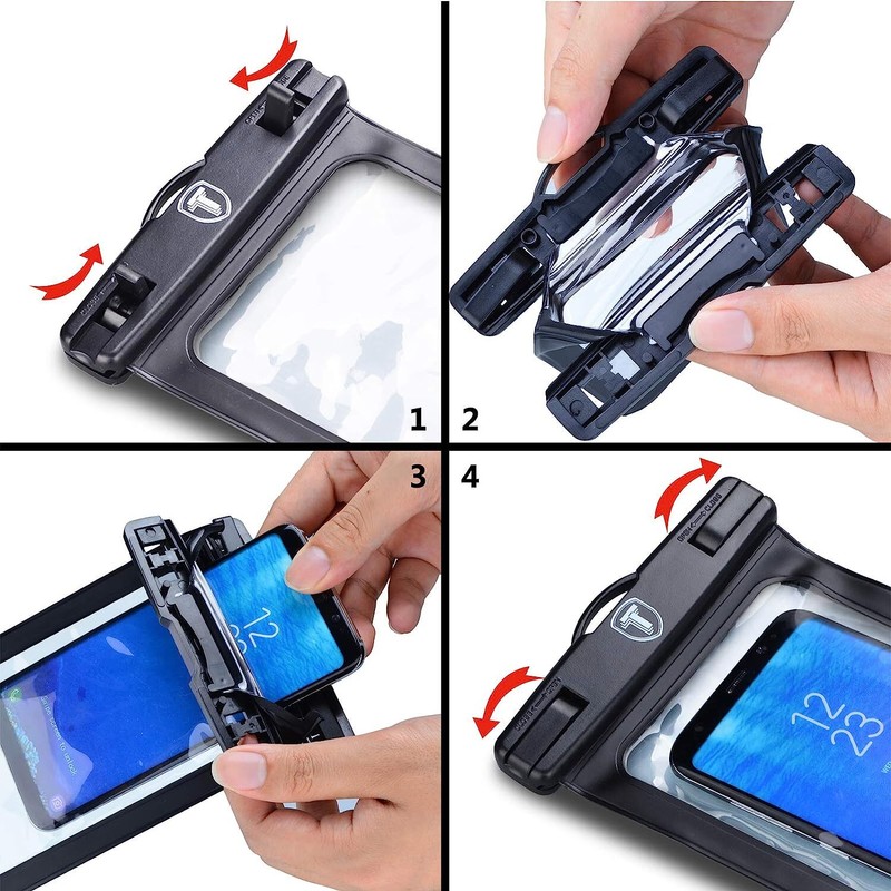 Waterproof Cell Phone Pouch Floating Case Dry Bag w/Arm Band For iPhone Samsung gallery