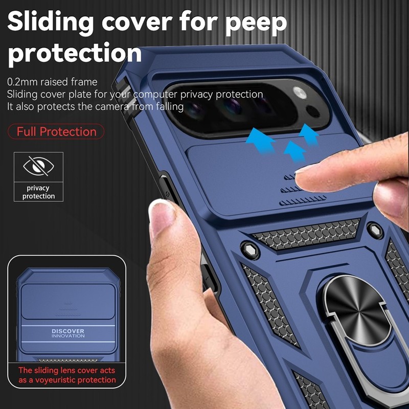 For Google Pixel 10 9 Pro XL 8 7 6 A Shockproof Kickstand Case + Tempered Glass gallery