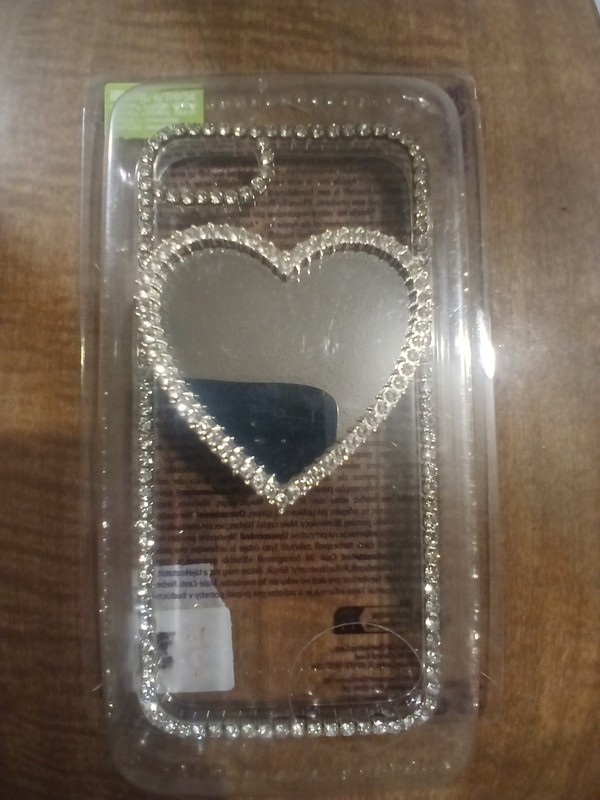 Claire’s Iphone 6/7/8/SE Cell Phone Case Mirror Rhinestone Heart New In Box