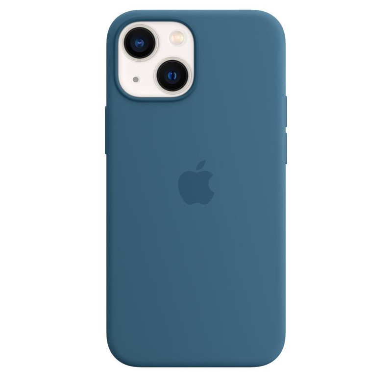 Genuine / Official Apple iPhone 13 Mini Silicone MagSafe Case / Cover – Blue Jay