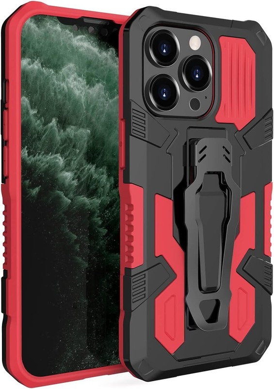 For iPhone 13 Pro Max Mini Case , Kickstand Cover + Tempered Glass Protector gallery