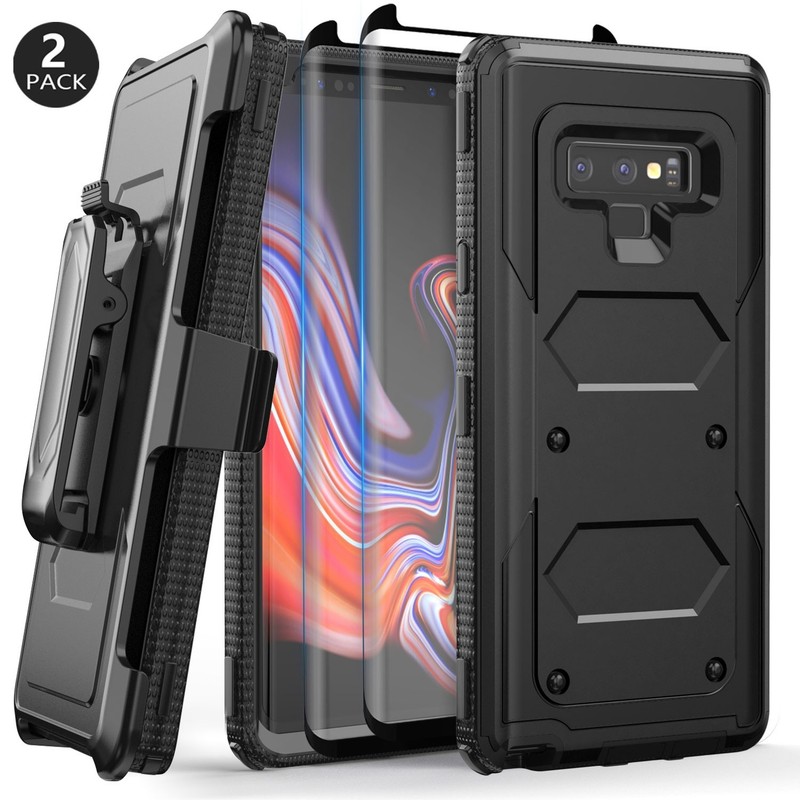 For Galaxy Note 9 Case with Screen Protector [Built-in Belt Clip] Heavy Duty