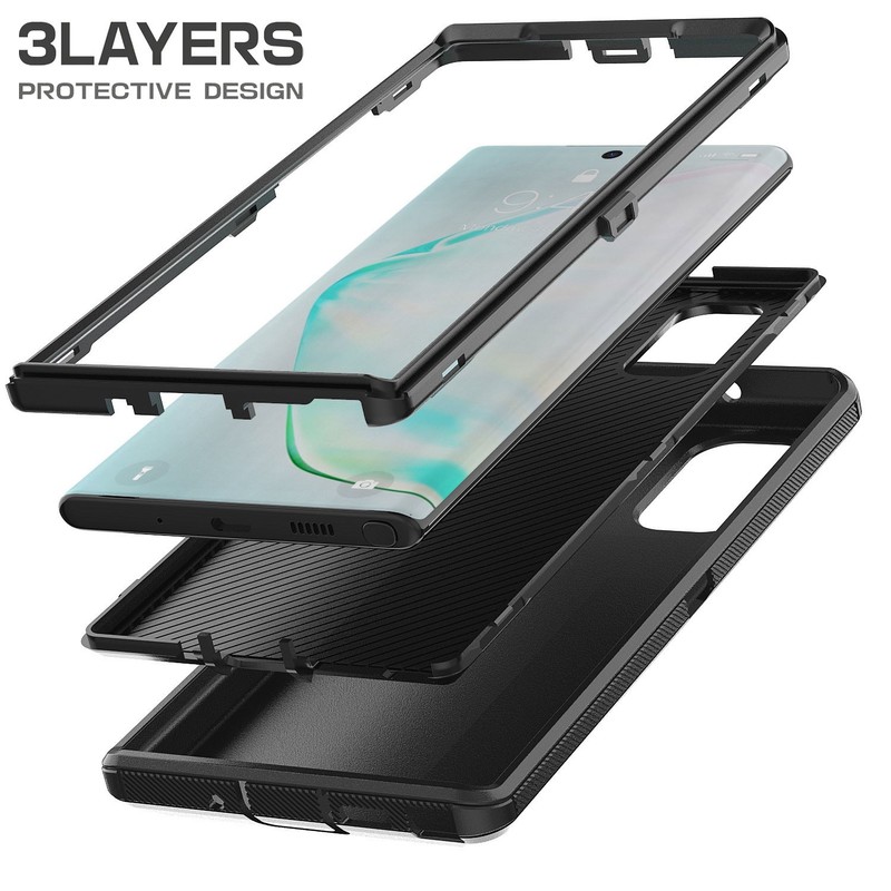 For Samsung Galaxy Note 10 10+ Heavy Duty Case Hybrid Cover / Screen Protector gallery