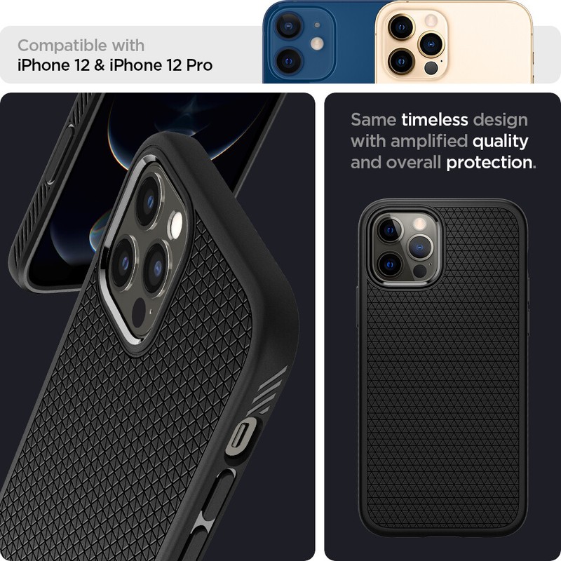 iPhone 12 Mini / 12 /12 Pro / 12 Pro Max Case | Spigen [ Liquid Air ] Slim Cover gallery