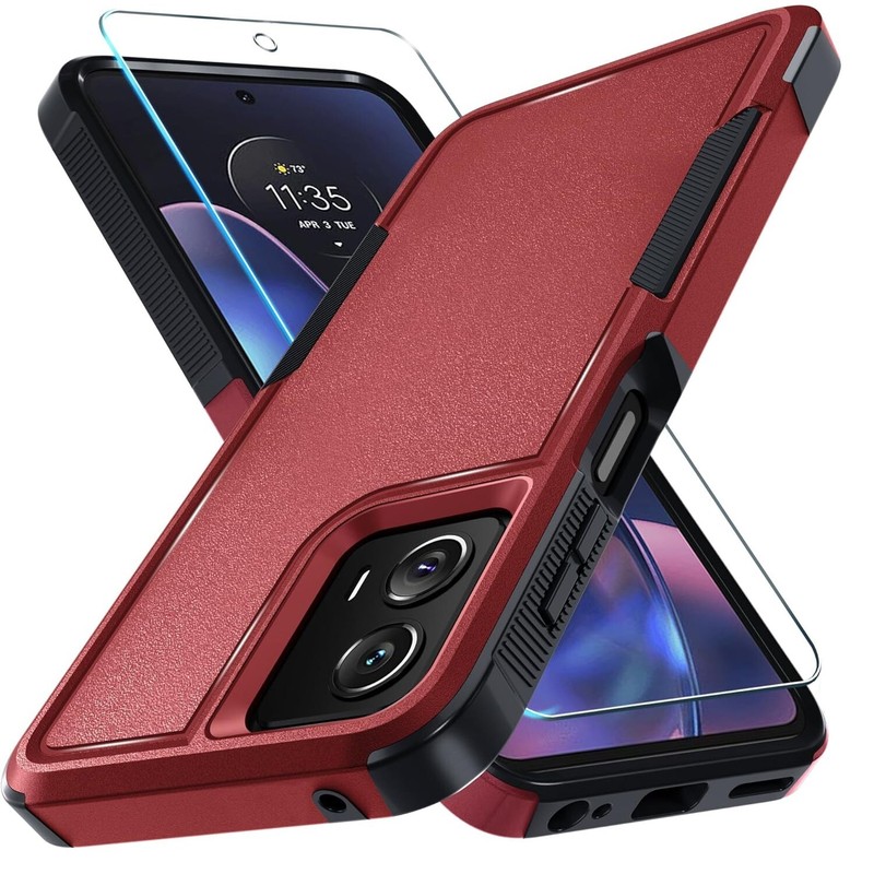For Motorola Moto G Play 2024 Case Phone Cover Shockproof + Tempered Glass gallery