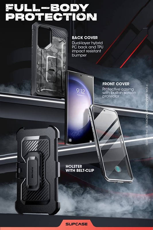 SUPCASE 20 Foot Drop Tested Protection Case for Galaxy S22Ultra 2Set Frame Cover gallery