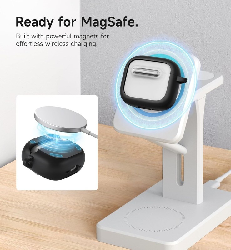 SURITCH Magnetic Cases for AirPods 4 Earbuds with MagSafe Rugged Secure Lock gallery