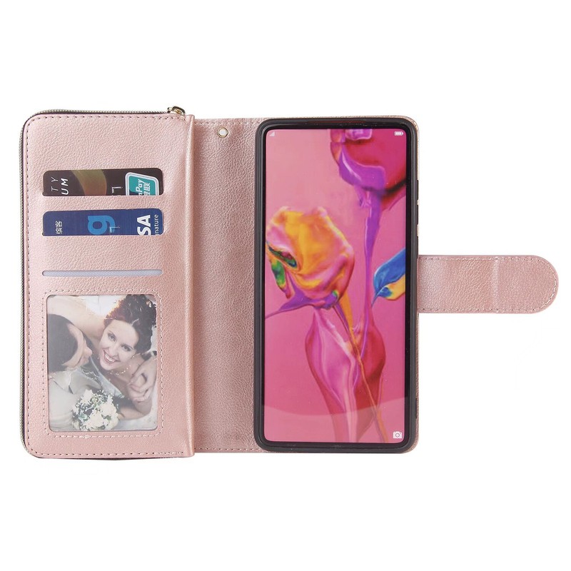 For Ulefone Note 14 Wallet Case 9 Card Zipper Slots Kickstand Flip Leather Case gallery