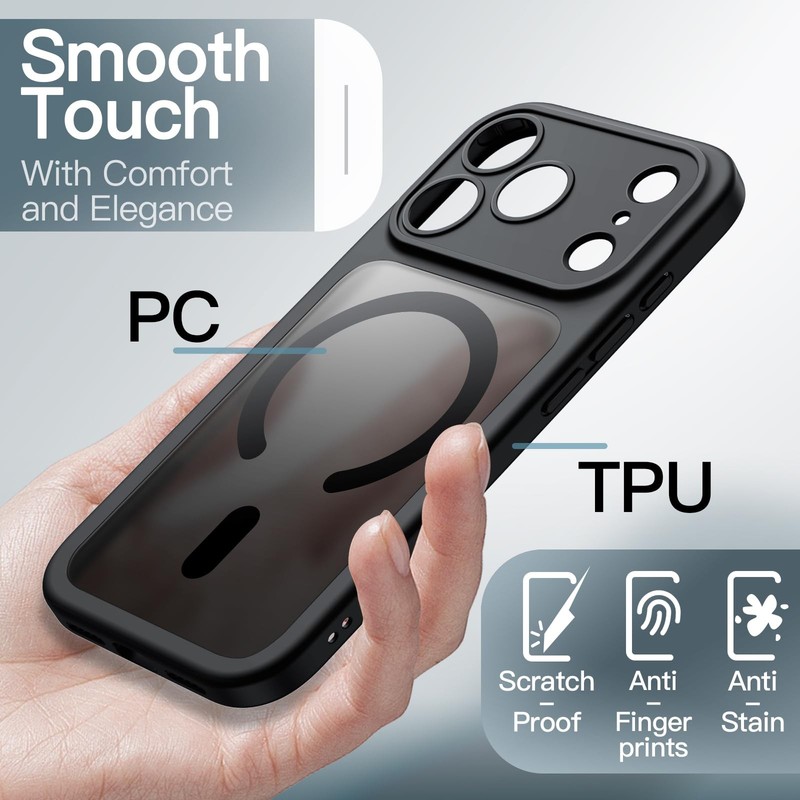 JETech Magnetic Case for iPhone 17 Pro 6.3-Inch Compatible with Black gallery