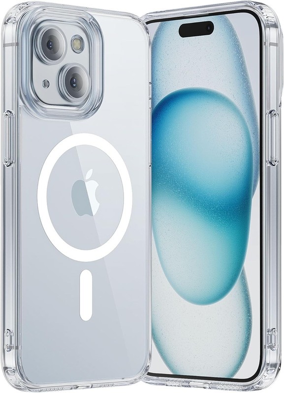 Clear Magnetic Shockproof Case with Mag-Safe Wireless Charging For iPhone 15Plus