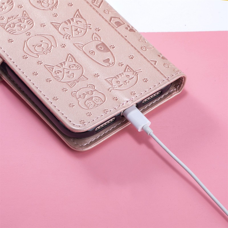 Leather Cartoon Animal Flip Wallet Case For Samsung Galaxy S24 FE S24 S23 Ultra gallery