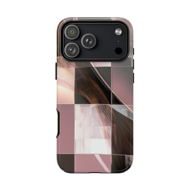 Soft Pink Light Brown Abstract | Tough Phone Case | iPhone, Samsung, Pixel