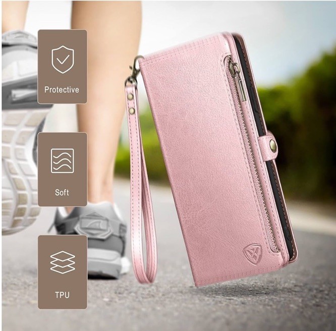 Xcasebar Compatible W/ iPhone 16pro 6.3” Wallet Case W/Zipper,credit Card,RFID gallery